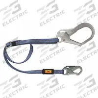 CONDOR Positioning Lanyard: Steel Rebar Hook, Steel Snap Hook, 6 ft Lg, 425 lb Capacity, Adj Lg (MPN 35KU75). Key specifications — Color: Blue; Brand: CONDOR; Adjustable Length: Yes.