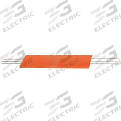Cable Protector: 1 Channels, 2 1/2 in Max Cable Dia, 12 in Overall Wd, 1 1/2 in Overall Ht, 24 in Lg (MPN 2360). Key specifications — Color: Bright Orange; Brand: SANDEL.