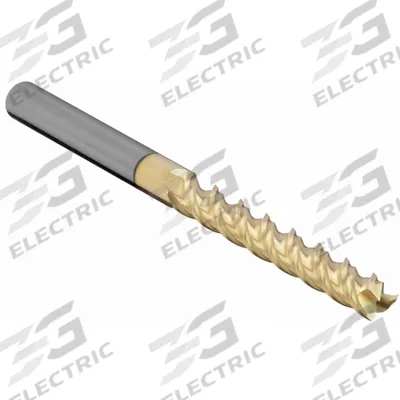 APPROVED VENDOR Square End Mill: Carbide, ZrN Coated, 3 Flute, 3/8" Mill Dia, 2" LOC - Carbide Square End Mills for Aluminum
