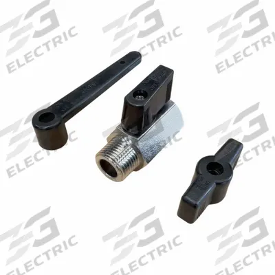 APPROVED VENDOR Manual Two-Way Ball Valve: 3/8 in, Brass, Straight, MNPT x FNPT - Mini Brass Ball Valves