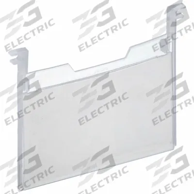 AKRO-MILS Label Holder: 5 3/4 in x 4 3/4 in, Clear, 6 Label Holders - Divider Box Label Holders