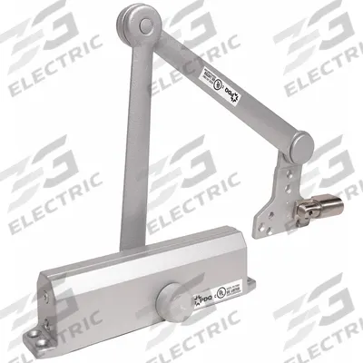 PDQ Door Closer: Parallel Mounting Type, Grade 3 - Light Duty, Aluminum - Parallel Arm-Mount Door Closers
