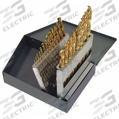 CLE-LINE Jobber Length Drill Bit Set: 21 Pc, 1/16" to 3/8" by 64ths, 135° Split Point - Chip-Clearing High-Speed Steel Jobber-Length Drill Bit Sets