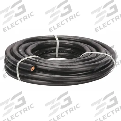WESTWARD Battery Jumper Cable: 1/0 ga, 300 in Cable Lg, Black - Cut to Length Jumper Cables