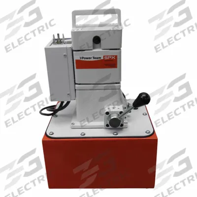 POWER TEAM Electric Hydraulic Pump Units: 10,000 psi Max. Op Pressure - Corded High-Power Stationary Electric Hydraulic Pump Units