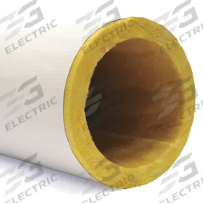 OWENS CORNING Pipe Insulation: Tube, Fiberglass, Slit with Adhesive and Flap, 2 in Thick - Fiberglass Straight Tube Insulation