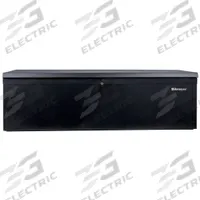 MONTEZUMA Utility Box: 42 in W 15 3/4 in D 12 3/8 in H, Steel, Black, Hinged Lid, Keyed (MPN MKDB42B). Key specifications — attr1116905: Black; attr1116917: Hinged; attr1116946: MONTEZUMA; attr1116904: Keyed.