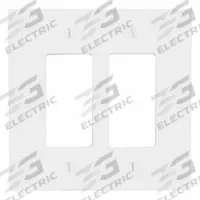 LEVITON Wall Plate: Decorator-Rocker, 2 Gang, White, Jumbo Size (MPN 88602). Key specifications — Brand: LEVITON; Material: Plastic.