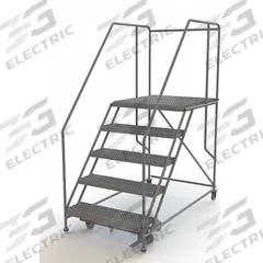 TRI-ARC Mobile Work Platform: 4.2 ft Platform Ht - Max, 36 in x 35 in, Steel, 800 lb Load Capacity (MPN WLWP153636SL). Key specifications — Mobility: Rolling; Brand: TRI-ARC; Color: Gray; Height Adjustability: Fixed Height; Includes Handrails: Handrails Included; Locking Mechanism: Foot-Activated Step Lock; Handrails: Includes Handrails.