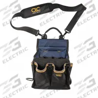 CLC Tool Pouch: 20 Pockets, Black (MPN 5508). Key specifications — Closure Type: Open Top; Attachment: Clip; Color: Black; Brand: CLC.