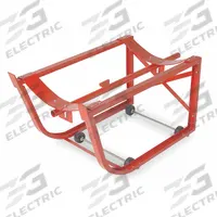 DAYTON Drum Cradle: For 55 gal Drum Capacity, 32 in x 19 in, 15 in Dispensing Ht, Casters, Red (MPN 1GC91). Key specifications — Body Color: Red; Brand: DAYTON; For Drum Capacity: 55 gal; Portability: Casters.