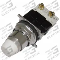 EATON Illuminated Push Button: Illuminated, Extended Profile, Metallic, 30 mm, 1NO/1NC (MPN 10250T76W). Key specifications — Brand: EATON; Action: Momentary; Series: 10250T; Push Button Material Type: Metallic.