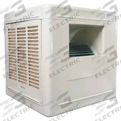 Dayton Ducted Evaporative Cooler: 1,400 sq ft, 28 1/4 in x 28 in x 28 in, 2 in Pad Thick - Multiple-Inlet Residential Ducted Evaporative Coolers