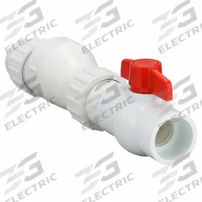 ZOELLER Check Valve with Ball Valve: Swing, Inline Valve Body, 1 1/2 in Pipe Size - PVC Silent Spring-Loaded Swing Check Valves