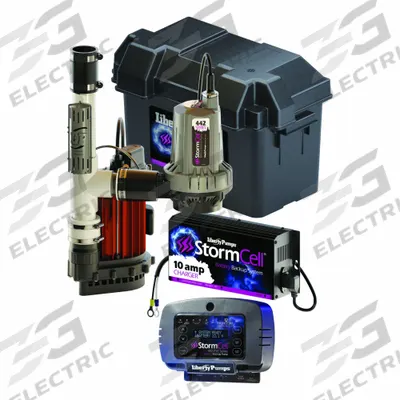 LIBERTY PUMPS Sump/Battery Back-Up System: 1/3 hp, 115V AC, 40 ft Max. Head (Primary Pump) - Wi-Fi Enabled Combination Sump Pump Systems