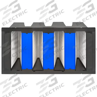 GRAINGER V-Bank Air Filter: 12 in x 24 in x 12 in, Fiberglass, Single Header - MERV 15 V-Bank Air Filters