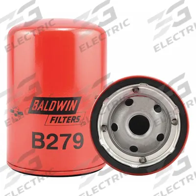 BALDWIN FILTERS Oil Filter: B279, 13/16"-16 Thread Size, 5 3/8 in Overall Ht - Spin-On Oil Filters
