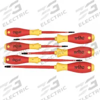 WIHA Insulated Screwdriver Set: 1-10 Pieces, 6 Pieces, Security Torx Tip, Ergonomic Grip (MPN 32596). Key specifications — attr1205274: WIHA; attr1205269: T15.