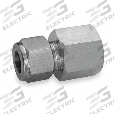 HAM-LET Compression Fitting Adapter: 8 mm OD x 3/8 in Pipe Fitting Size - Double-Ferrule Stainless Steel Fittings