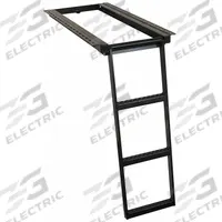 BUYERS PRODUCTS Retractable Truck Steps: 16 7/8 in Step Wd, 1 1/4 in Step Dp, Steel, Black (MPN 5233000). Key specifications — Material: Steel; Color: Black; Step Tread: Non-Slip.