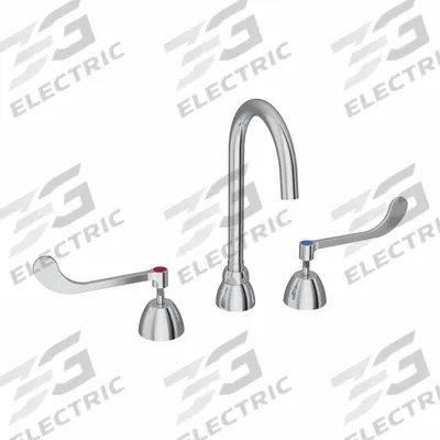 ELKAY Handle-Operated Faucet: Elkay, Brass, Centerset, Deck, 3 Mounting Holes - Centerset Kitchen Faucets