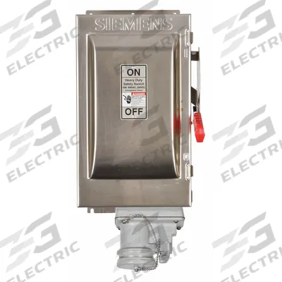 Siemens Safety Switch: Fusible, 30 A, Three Phase, 600V AC, 304 Stainless Steel - Fusible Safety Switches
