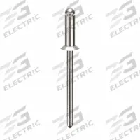 Blind Rivet,1 8/17" L,0.1255" dia,PK500: Inch, 1 15/32 in Overall Lg, 3/8 in Body Lg, Plain, 500 PK (MPN AK41-44BS201). Key specifications — Brand: POP AVDEL.