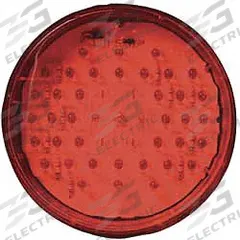 MAXXIMA Stop/Turn/Tail Light: LED, Stop Light, Red, Round, 4 1/4 in Overall Dia, PL-3 Connector (MPN M42100R). Key specifications — Standards: SAE J585E; Electrical Connection: PL-3 Connector; Brand: MAXXIMA; Installation Type: Permanent; Lens Color: Red; Mount Type: Grommet; Lighting Technology: LED; Light Type: Stop Light.