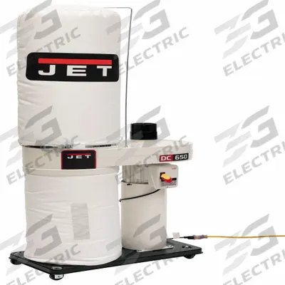 JET Wood Dust Collector: Single-Stage, 115V AC - Mobile Single-Stage Wood Dust Collectors