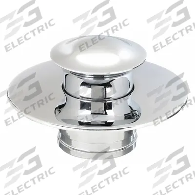 DANCO Cover: Metal, Chrome, 3 in Overall Dia, 2 1/2 in Overall Ht - Bathtub Drain Stoppers
