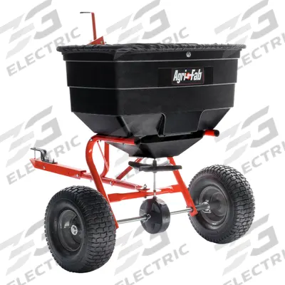 AGRI-FAB Tow-Behind Spreader: 175 lb Capacity, 12 ft Spread Wd, Polyethylene Hopper - Tow-Behind Spreaders