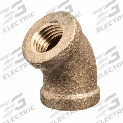 APPROVED VENDOR Metal Pipe Elbow: 45° Elbow, 1/4 in x 1/4 in, Class 125, None Brass - Threaded Low-Pressure Pipe Fittings for Potable Water