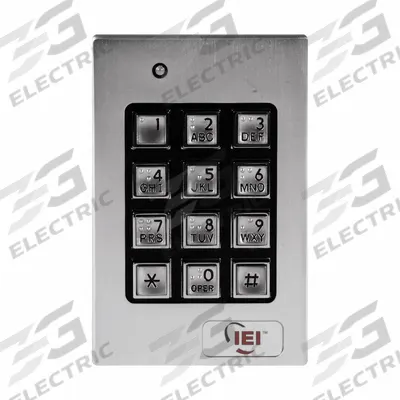 LINEAR Weather Resistant Keypad: 12 to 24V AC/DC, 108 mA Current, Metal - Security Door Alarm Controls