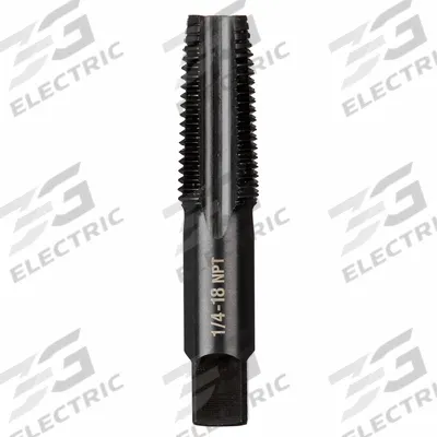 MILWAUKEE Straight Flute Taper Tap: 1/4"-18 NPT, 2B, 4 Flute, Taper Chamfer (MPN 49-57-5191) - General Purpose Pipe Taps
