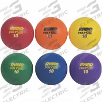 CHAMPION SPORTS Playground Ball/Dodgeball Set: 10 in Overall Dia, Rubber (MPN px10set)