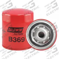 BALDWIN FILTERS Automotive Air Filter: Spin-On, Engine, Round, Spin-On, 4 3/8 in Overall Ht, B369. Key specifications — Brand: BALDWIN FILTERS; Baldwin Interchange: B369.