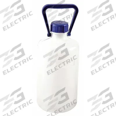 APPROVED VENDOR Carboy: 5 L Capacity - mL, Narrow Mouth Size, Screw On Cap, White - Swing-Handle Round Carboys