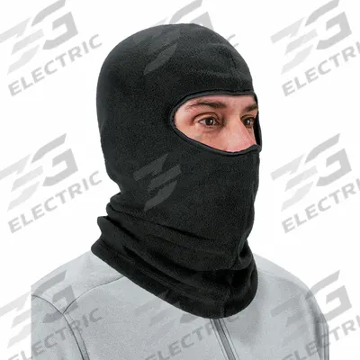 N-FERNO BY ERGODYNE Balaclava: Fleece Mask, Black, Universal, Balaclava, Polyester - Balaclavas