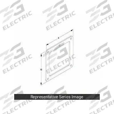 HAMMOND MANUFACTURING Wireway Box Connector: 4 in Wd, 4 in Ht, 5 3/8 in Ht - Box Connectors for Corrosion-Resistant Washdown Wireways