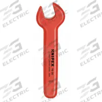 KNIPEX Open End Wrench: Alloy Steel, Chrome, 9/16 in Head Size, 6 in Overall Lg, Std, Insulated (MPN 98 00-9/16"). Key specifications — attr309776: Yes; attr309781: Chrome; attr309780: Alloy Steel; attr324939: KNIPEX.