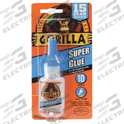 GORILLA Instant Adhesive: Super Glue Impact Tough, Gen Purpose, 0.53 fl oz, Bottle - General Purpose Instant Adhesives