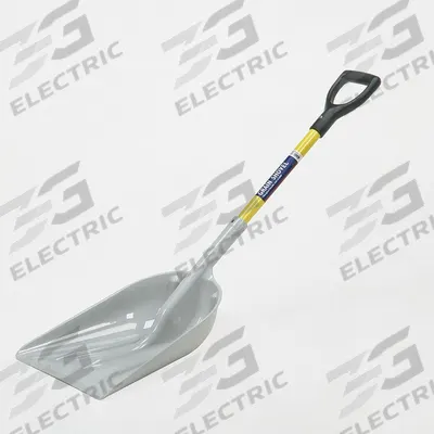 SKILCRAFT Scoop Shovel: Std Scoop, 2 Ribs, Plastic, #12 Blade Size, 14 1/4 in Blade Wd - AbilityOne Scoop Shovels