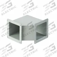 Wireway 90 Degree Elbow: 8 in Wd, 8 in Ht, 11 in, Non-Removable Cover, Mild Steel (MPN F88WE90). Key specifications — Brand: HOFFMAN; With Knockouts: No.