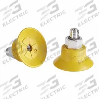 SCHMALZ Vacuum Pad Assembly: G1/8 in, 28.2 mm Pad Dia, NBR-ESD, 55 A, Yellow, 17.2 mm Pad Ht (MPN 10.01.01.14124). Key specifications — attr1019168: 55 A; attr1019165: 10.01.01.14124; attr1019167: SCHMALZ; attr1019180: Yellow.