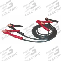 ASSOCIATED EQUIP Booster Cable: Crimped, 5 AWG, Std Jaw, 12 ft Cable Lg, Black, Copper (MPN 6157). Key specifications — Cable Connection Type: Crimped; Cable Wire Gauge: 5 AWG; Jaw Type: Standard Jaw; Cable Jacket Color: Black; Cable Wire Material: Copper; Includes: Side Terminal Adapters; Brand: ASSOCIATED EQUIP.