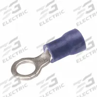 BURNDY Vinyl Ring Terminal For 16 - 14 AWG: Blue, Vinyl Insulation, #10 Stud Size, 600 V (MPN TP1410). Key specifications — attr1308027: BURNDY; attr1356587: Funnel Entry.