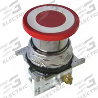 EATON Emergency Stop Push Button: Non-Illuminated, Mushroom Head Profile, Metallic, 30 mm, 2NC (MPN 10250T4B62-3X). Key specifications — Brand: EATON; Action: Momentary/Maintained/Momentary; Series: 10250T; Push Button Material Type: Metallic.