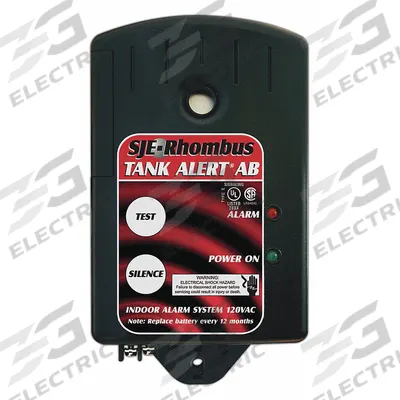 SJE-RHOMBUS Water Alarm: High Level, 120V AC, Auto, 87 dB, Audio/Visual, 1 Alarm Inputs - Liquid-Level Alarms
