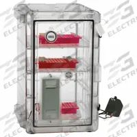 Auto-Desiccator Cabinet: Non-Vacuum, Rectangular, 1.9 cu ft Capacity, Co-Polyester, 3 Shelves (MPN F42074-1115). Key specifications — Includes: Tab Latches and Security Loops; Material: Co-Polyester; Brand: SECADOR; Desiccator Shape: Rectangular.