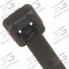 PANDUIT Double Loop Cable Tie: 12 in Nominal Lg, 3 in Nominal Max. Bundle Dia., 0.33 in Wd, 100 PK (MPN PLB3S-C0). Key specifications — Outdoor Use: Yes; Color: Black; Brand: PANDUIT.